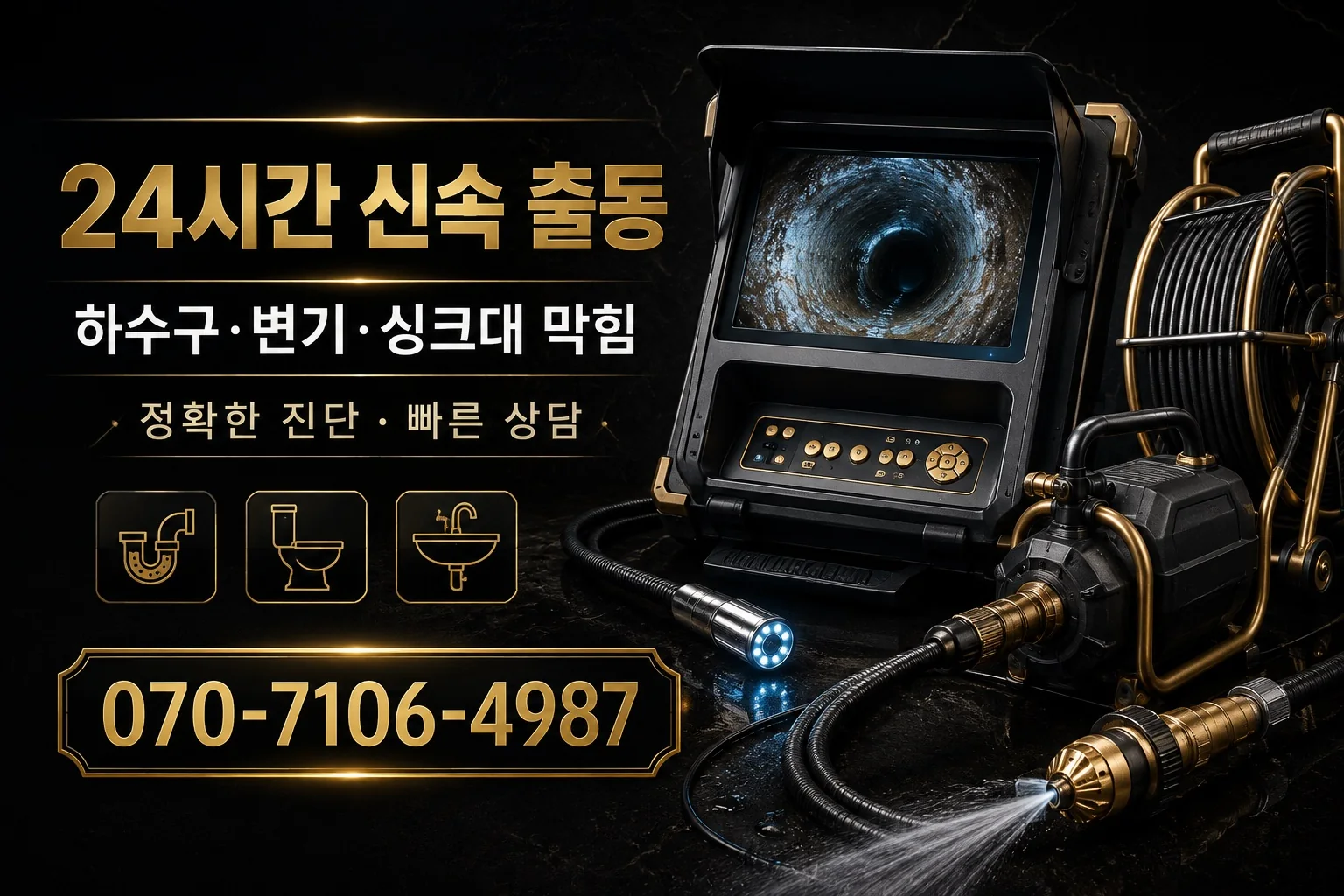 새나래배관 블랙 골드 배관내시경 장비 서비스 안내